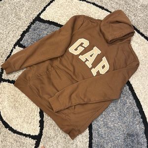 GAP, LARGE, BROWN HOODIE